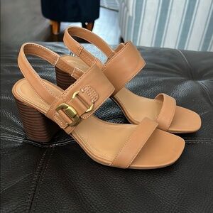Franco Sarto Tan Heeled Sandals